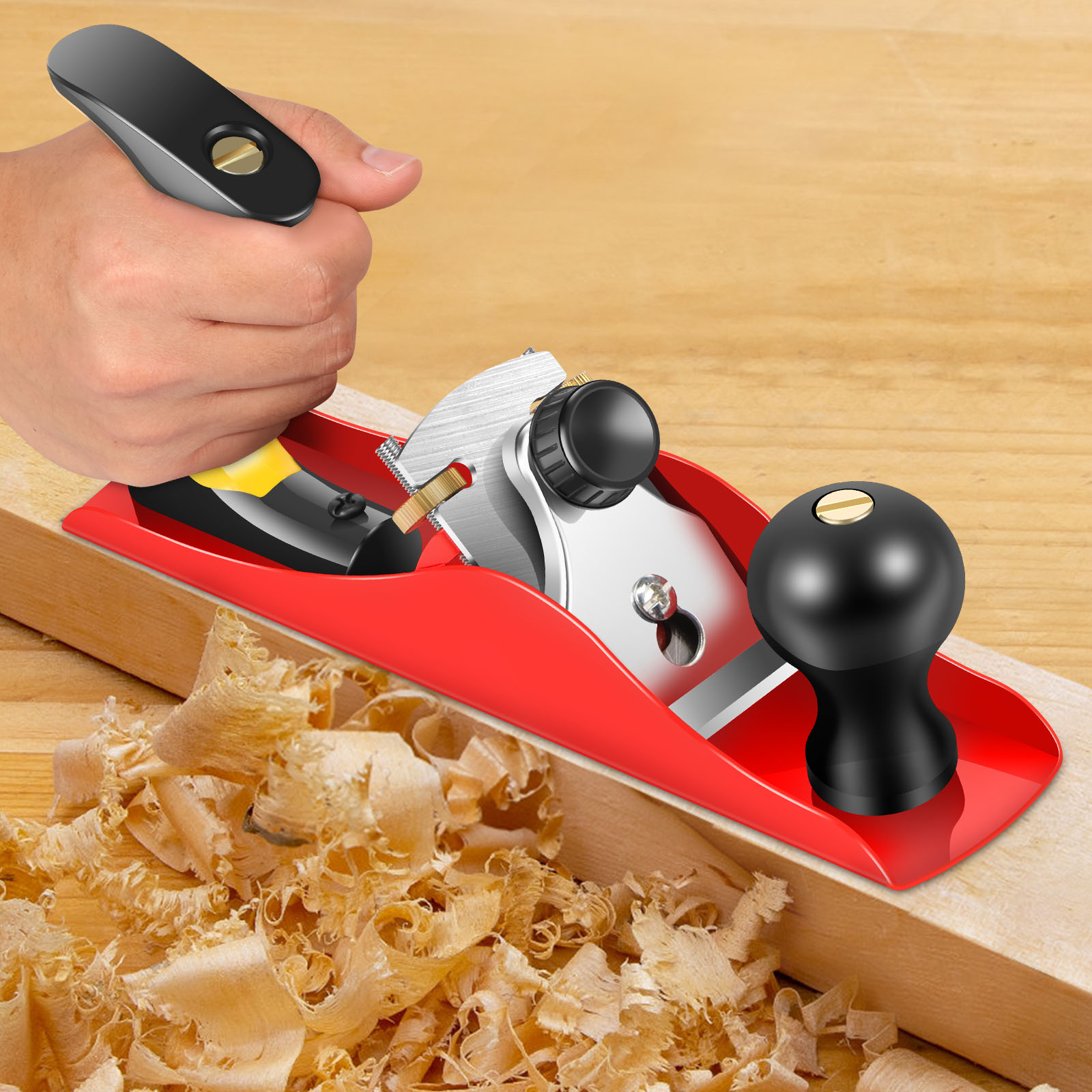 Woodworking Class - Juego de cepilladora manual de madera,