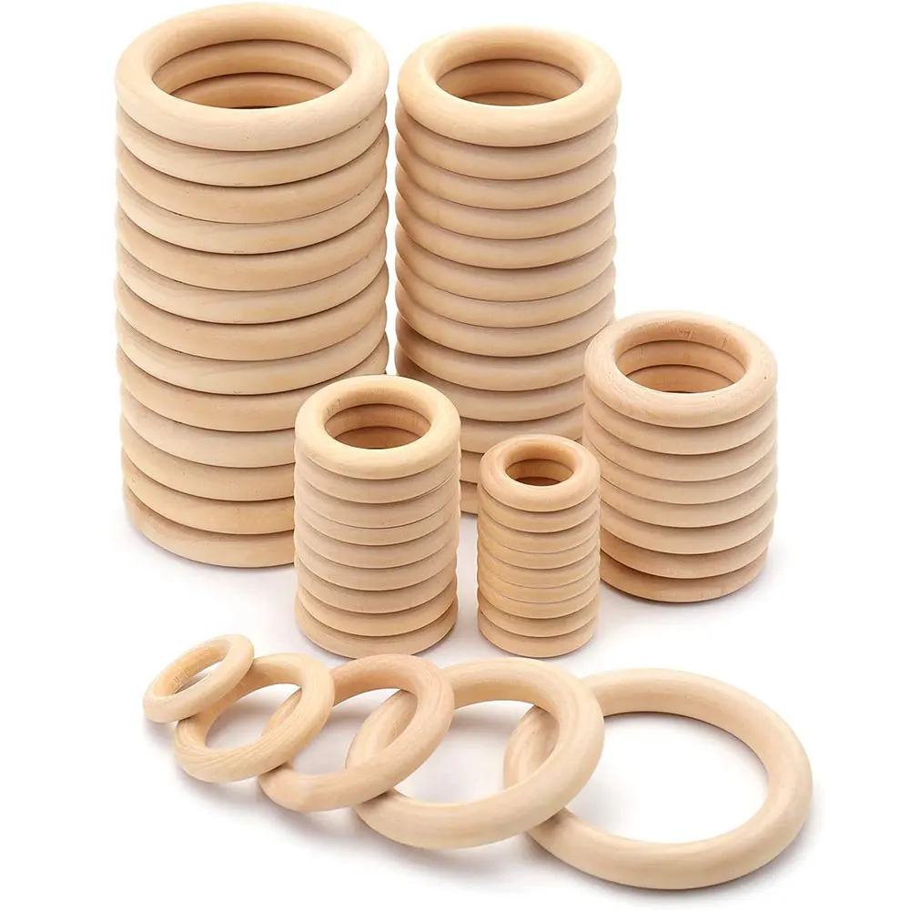 Woodworking Joint Types - Anillos de Madera Maciza Sin Acabado
