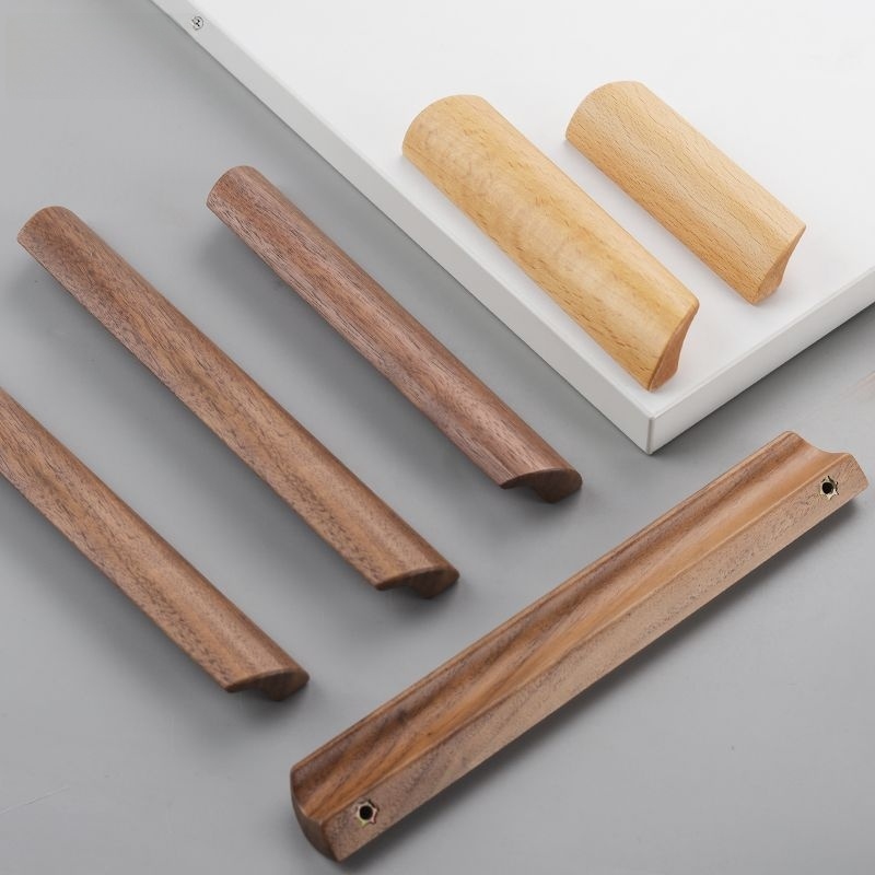 Zen Woodworking - Tiradores Minimalistas de Madera Maciza Estilo