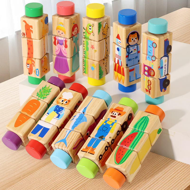 Woodworking For Kids - 1 unidad de rompecabezas giratorio de