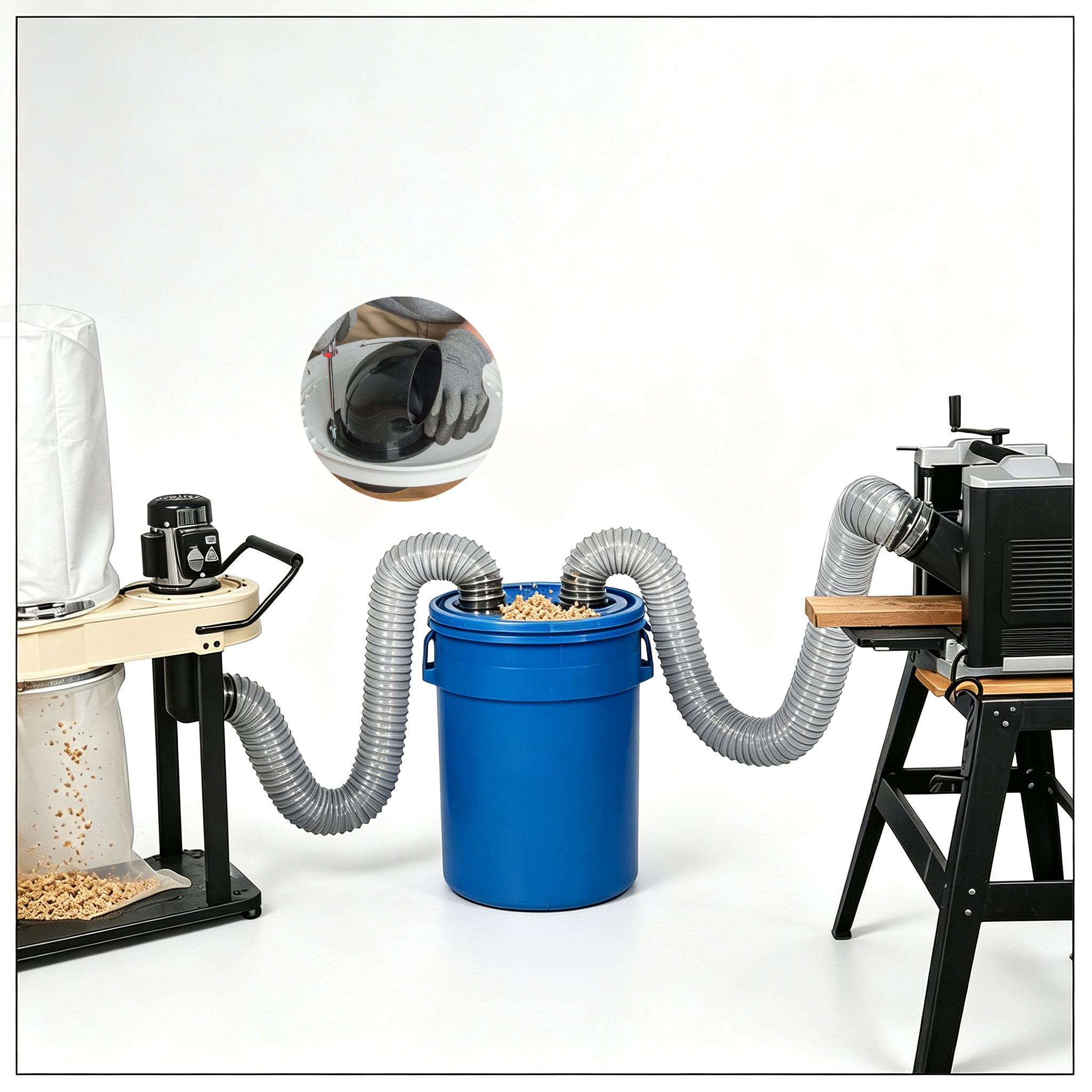 Woodworking Dust Collector - Adaptador de 100 mm para Colector