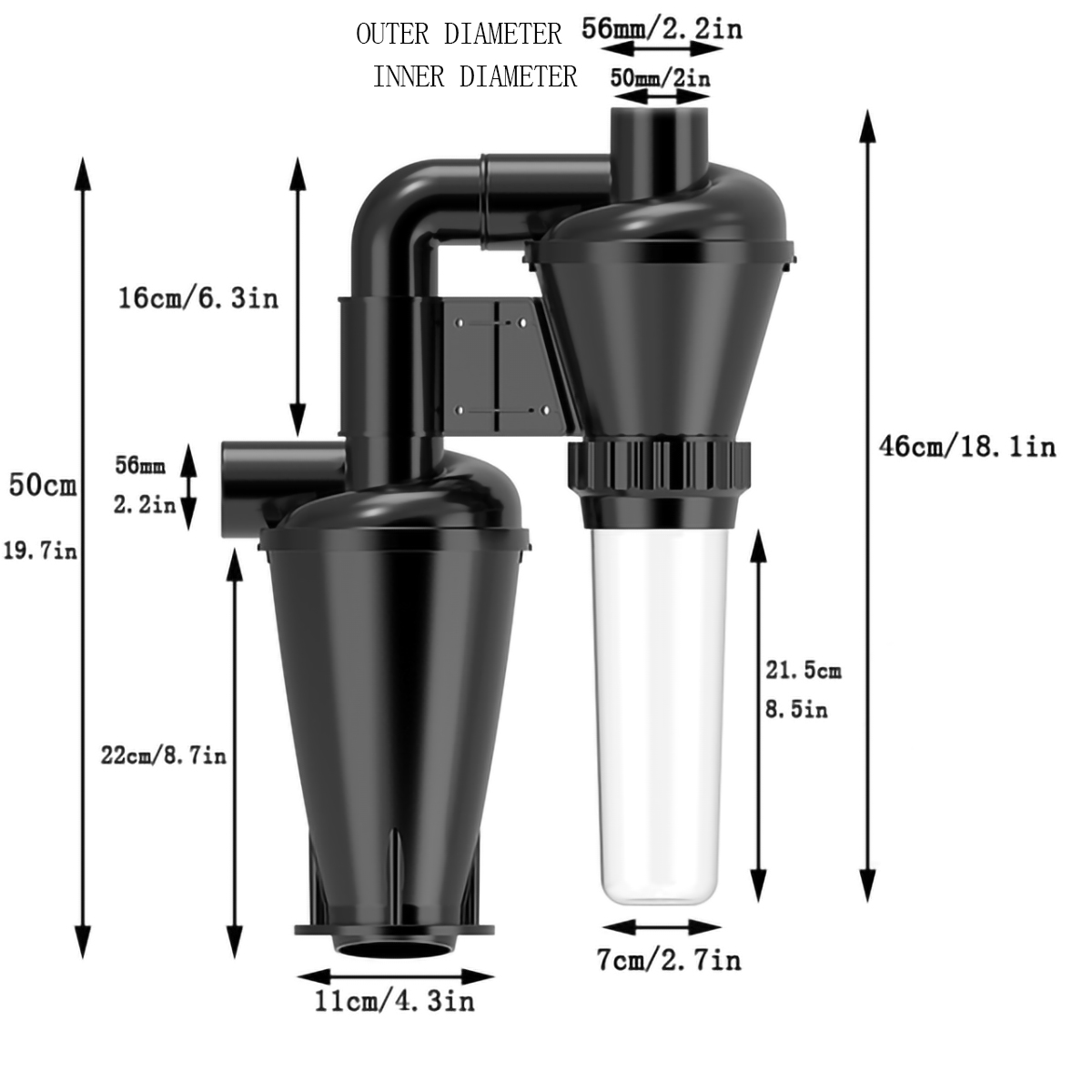 Filtración doble: colector de  - Woodworking Dust Collector reseña y precio