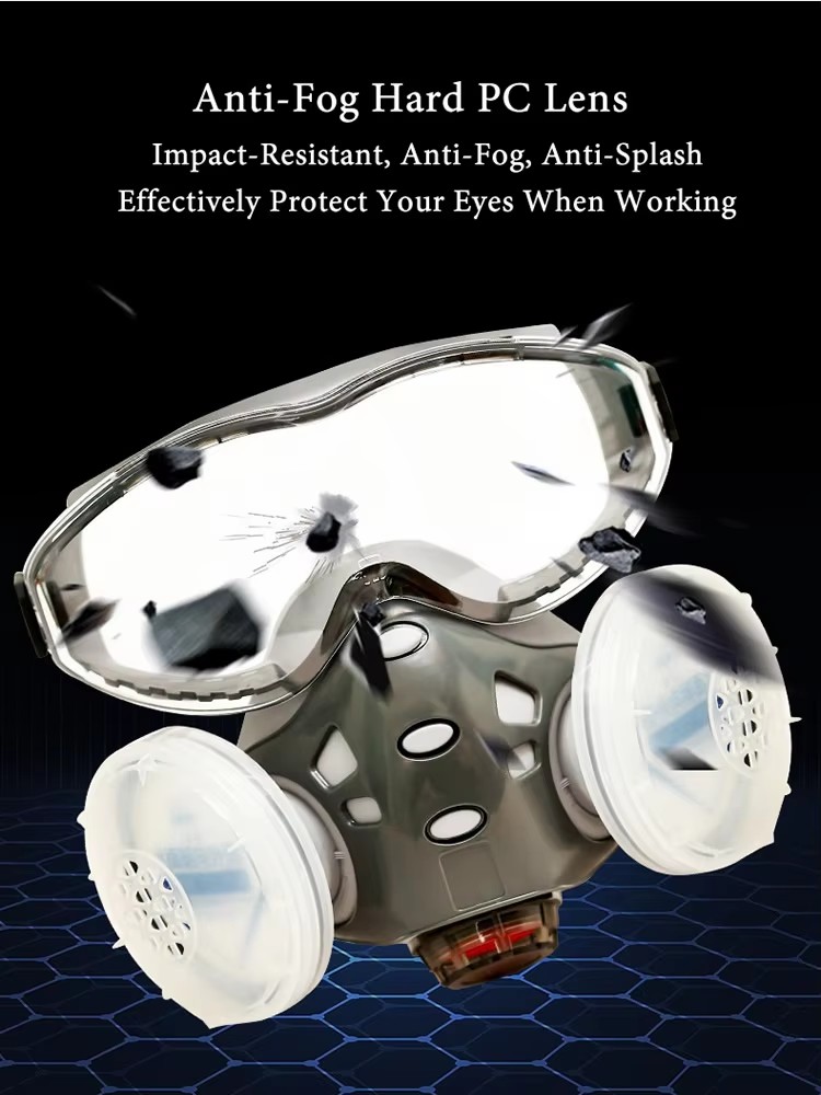 Respirador con gafas de seguri - Woodworking Respirator reseña y precio