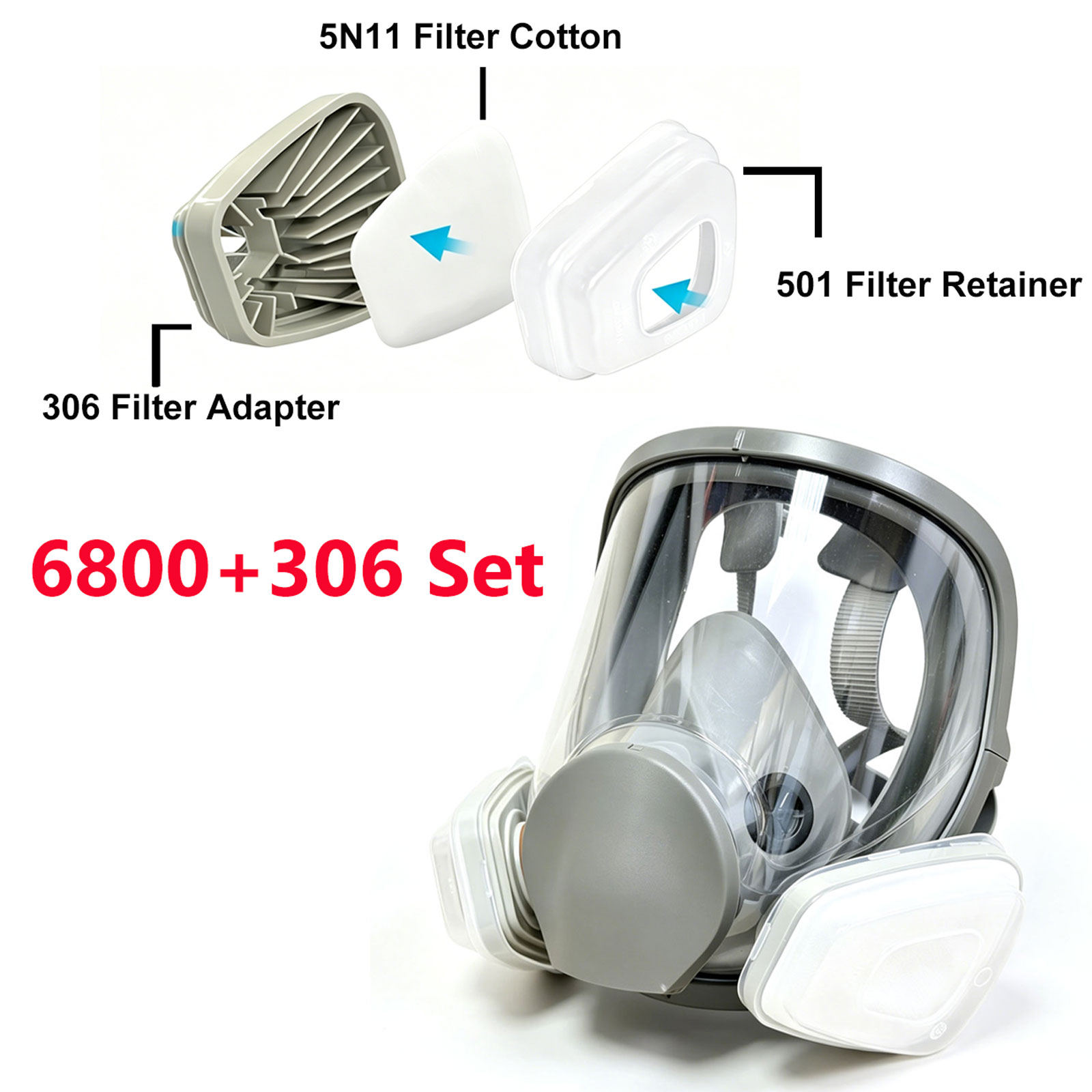 Respirador de Cara Completa 68 - Woodworking Respirator reseña y precio