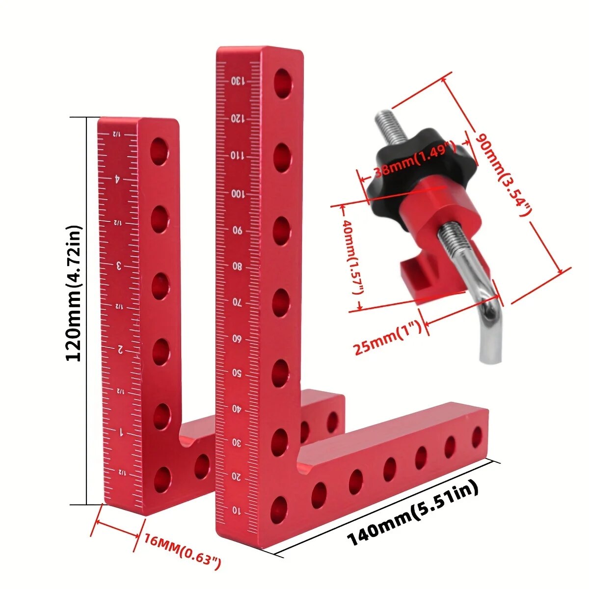 Juego de 1 cuadrado de posicio - Woodworking Right Angle Clamp reseña y precio