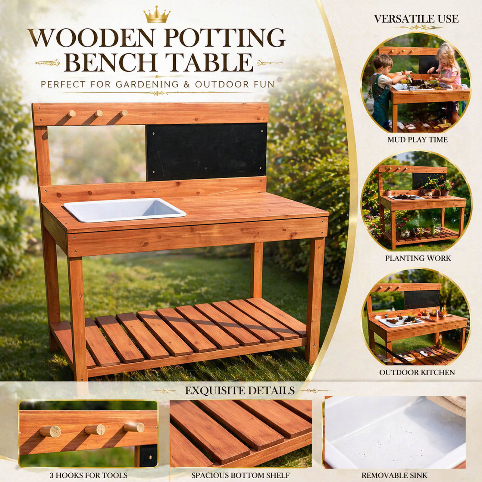 Mesas de Jardinería de Madera  - Woodworking For Kids reseña y precio