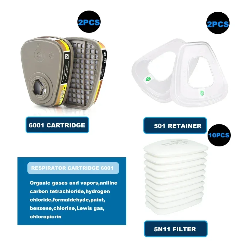 Cartucho de respirador 6001 60 - Woodworking Respirator reseña y precio