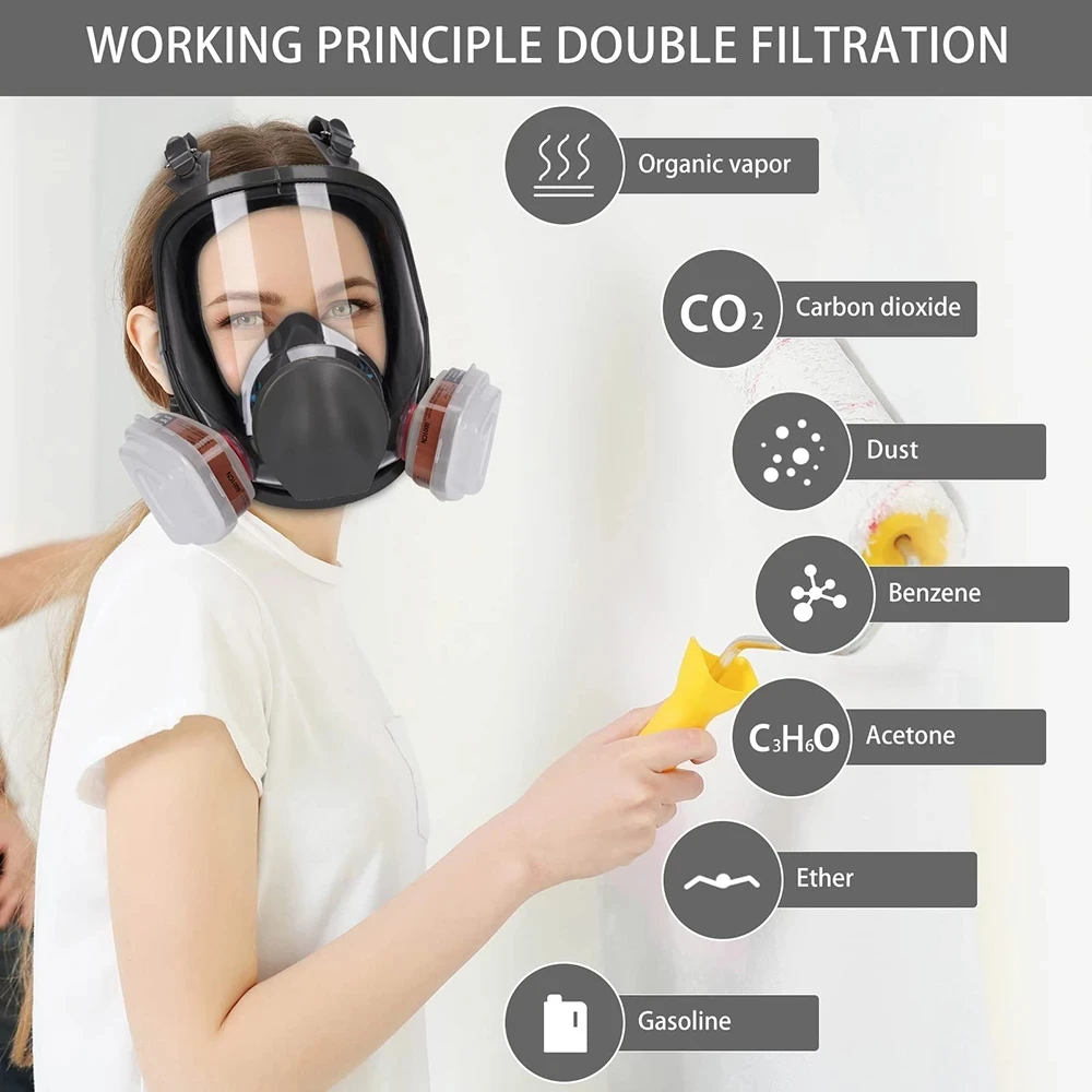 6800 pintura Industrial respir - Woodworking Respirator reseña y precio
